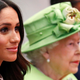 Queen Elizabeth II and Meghan, Duchess of Sussex visit the Storyhouse on June 14, 2018, in Chester, England.